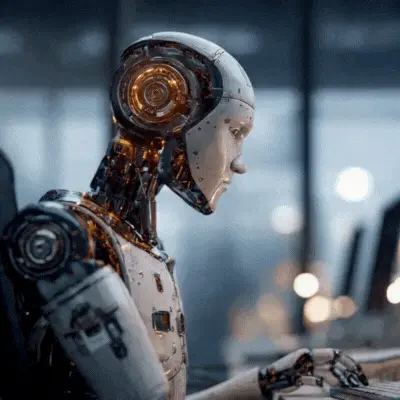 ai robot in an office