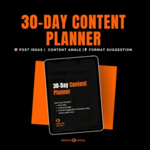 30 Day Content Planner